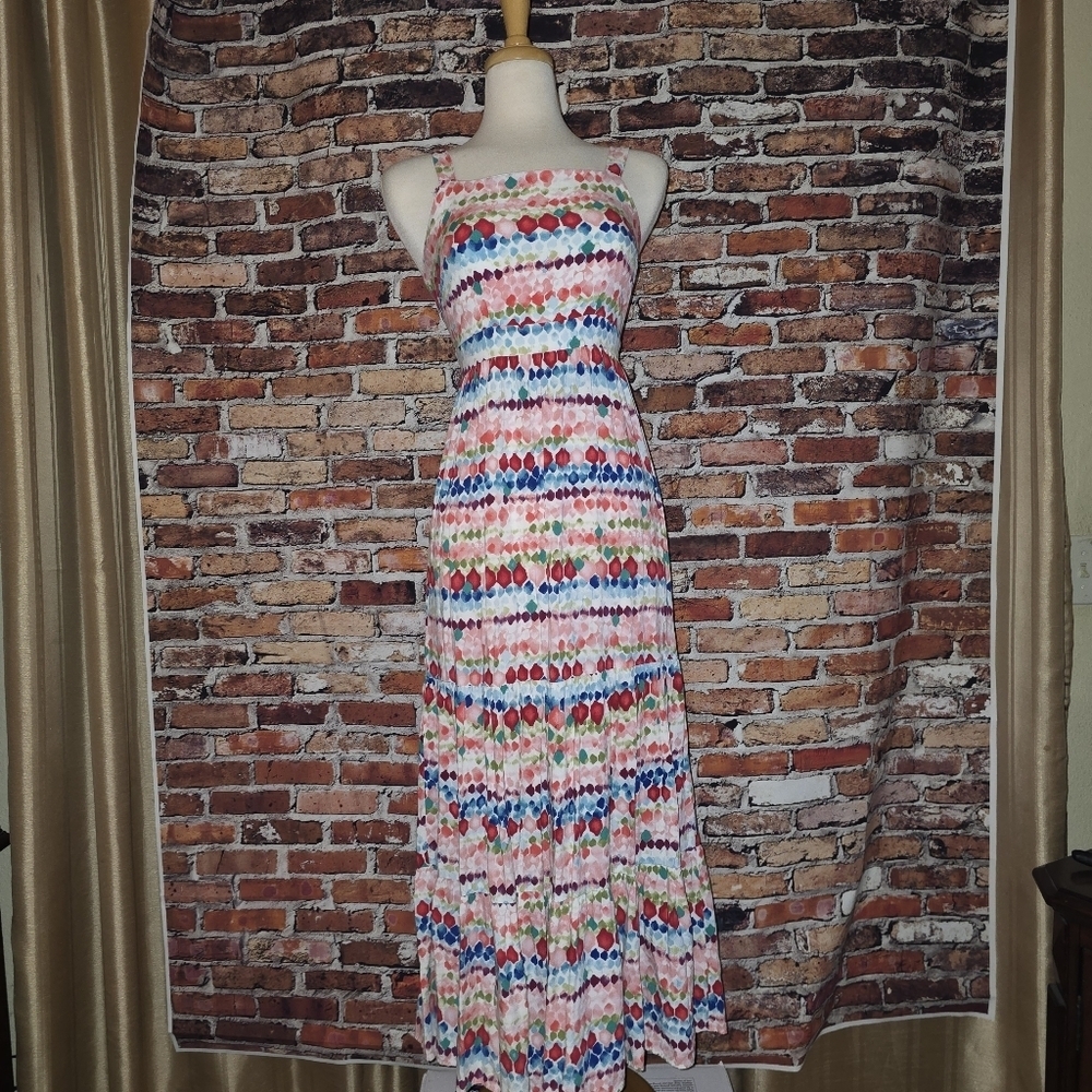 Miami Colorful Striped Maxi Dress Size XS